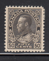 Canada MH Scott #120a 50c George V Admiral Issue, Black, Wet Printing - Unused Stamps
