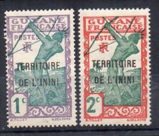 ININI N° 1 - 2   Neufs Sans Charniere Le N°2 Gomme Altérée - Unused Stamps