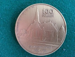 100 Sulren, St. Vincentiuskerk, Zolder, 1982, 16 Gram (medailles0290) - Andere & Zonder Classificatie