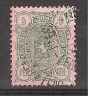 Finlande / Finland,1889, Yvert N° 29 , 5 P Vert Sur ROSE , A VOIR , TB , RARE - Variedades Y Curiosidades