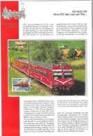 Bahnpost-Stempel Von 1995 Der "Emmental Burgdorf Thun Bahn" Auf Maximumkarte - Spoorwegen