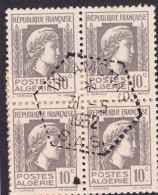 Algérie Marianne D'Alger 10c BLOC De 4 Obl " IN AMENAS SAS  " 1962 Agence Postale - Used Stamps