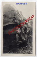 Deraillement-Accident De TRAIN-Chemin De Fer-WAREGEM-3x Cartes Photos Allemandes-Guerre 14-18-1WK-Militaria-BELGIEN- - Waregem