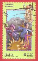 ITALIA REPUBBLICA USATO - 2013 - Folclore Italiano - Carnevale Termitano - € 0,70 - S. 3377 - 2011-20: Afgestempeld