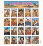 USA MNH Scott #2869 Sheet Of 20 Different 29c Legends Of The West - Indios Americanas