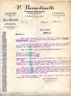 73 - MODANE - FACTURE LETTRE V. BERARDINELLI-TRANSPORTS -1936 - Transporte