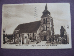CPA 60 THOUROTTE Eglise Classée Monument Historique Et Le Cimetière  1948 - Thourotte