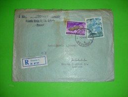 Yugoslavia,registered Letter,Belgrade Postal Label,Hungary Embassy Cover,additional Fauna Stamp,100 Dinar Franco - Lettres & Documents