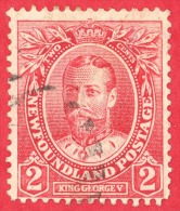 Newfoundland # 105 - 2 Cents - O - Dated 1911 - King George V /  Roi George V - 1908-1947