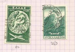 Grèce Poste Aérienne N°50, 53, 56, 58, 60, 61, 63, 67 Côte 6.40 Euros - Used Stamps
