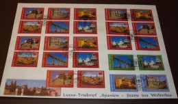 UNO Luxus Triobrief   Spanien    FDC XL485 - New York/Geneva/Vienna Joint Issues