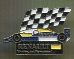 Pin´s - RENAULT Formule 1 F1 Vente Au Personnel - Drapeau à Damier - F1