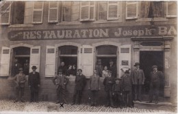 Carte Postale Photo SARRALBE-SAARALBEN (Moselle)  Restauration Joseph BA......?  N° 22-COMMERCE-Café-Restaurant - - Sarralbe