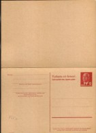 Germany/DDR- Stationery Postcard With Paid Answer ,unused - P65a,15 Pf,karmin- 2/scans - Postcards - Mint