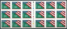USA 1999 Flag Over Chalkboard A-h Die Cut 7.9 On 2, 3 Or 4 Sides Booklet Of 18 X 33¢ MNH  SC 3283a YV 2857a MI 3091B SG - Fogli Completi