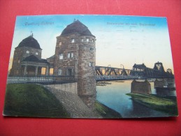 Duisburg - Rheinbrücke Mit Südl. Brückenkopf    /   Gelaufen    1914      ( T - 12 ) - Duisburg