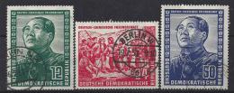 Germany (DDR) 1951 Deutsch-chinesische Freundschaft   (o) MiNr.286-288 - Usados