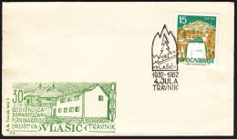 Yugoslavia 1962, Illustrated Cover "30 Years Mountain Lodge Devecani, Vlasic" W./ Special Postmark "Tranvik", Ref.bbzg - Brieven En Documenten