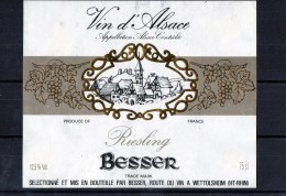 RIESLING- (Etiquette Collée Sur Feuille D´expo) Besser - Riesling