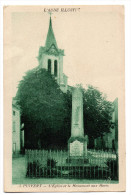 Delcampe - Cpa PUIVERT " L'Eglise Et Le Monument Aux Morts " TRES RARE ! - Ed. APA Poux - Limoux