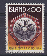 Iceland 1980 Mi. 562      400 Kr Staatlicher Rundfunk 50 Jahre Radio Lautsprecher - Usati