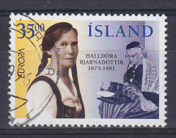 Iceland 1996 Mi. 844      35.00 Kr Europa CEPT Berühmte Frau Halldóra Bjarnadóttir - Gebraucht