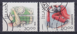 Iceland 1992 Mi. 760-61 Sport Volleyball & Alpiner Skilauf Compete Set - Oblitérés