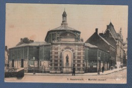 59 NORD - CP COLORISEE EFFET TOILE HAZEBROUCK - MARCHE COUVERT - N° 7 SANS NOM D'EDITEUR - Hazebrouck