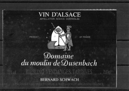 RIESLING - Vendanges Tardives -  (Etiquette Collée Sur Feuille D´expo) - Riesling