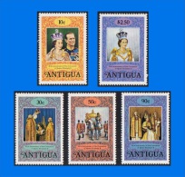 AG 1978-0001, 25th Anniversary Of Coronation, Set (5V) MNH - 1960-1981 Ministerial Government