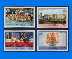 AI 1978-0001, 25th Anniversary Of Coronation, Set (4V) MNH - Anguilla (1968-...)