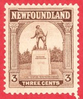 Newfoundland # 133 - 3 Cents - Mint - Dated 1923-1924 - War Memorial /  Monument De Guerre - 1908-1947