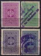 Yugoslavia 1934 - REVENUE / TAX Stamp - LOT - Used - Officials