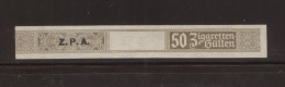 GERMANY 3RD (THIRD) REICH CIGARETTE BAND REVENUE 50 ZIGARETTEN HULLEN ZPA - Autres & Non Classés