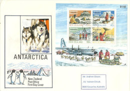 Recherches Scientifiques En Antarctique.(Géologie,Biologie,Glaciologie,Météorologie) Un FDC 1984. Bloc Feuillet - Bases Antarctiques