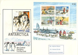 Recherches Scientifiques En Antarctique.(Géologie,Biologie,Glaciologie,Météorologie) Un FDC 1984. Bloc Feuillet - Basi Scientifiche