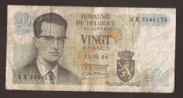 België Belgique Belgium 15 06 1964 20 Francs Atomium Baudouin. 2 X 3346175 - 20 Francos