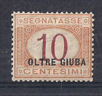 COLONIE ITALIANE OLTRE GIUBA 1925 SEGNATASSE SASS. 2 MLH XF - Oltre Giuba