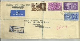 Grande-bretagne Entier Postal 1948 Timbres N°241 à 244 Cote 3€ - Postwaardestukken
