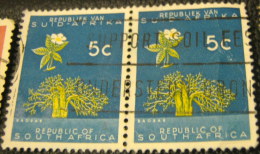 South Africa 1961 Baobab Tree Adansonia Digitata 5c X2 - Used - Used Stamps