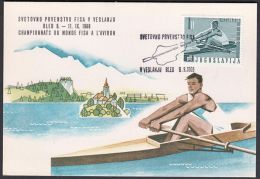 Yugoslavia 1966, Maximum Card" World Championship In Rowing, Bled 1966", Ref.bbzg - Cartes-maximum