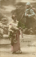 Militaria - Guerre 1914-18 - Patriotiques - Bonne Année - Nouvel An - Photo Montage - Femmes - Femme - état - Guerra 1914-18