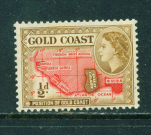 GOLD COAST  -  1952  Definitives  1/2d  Mounted Mint - Gold Coast (...-1957)