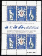 South Georgia MNH Scott #51 Sheet Of 6 With Gutter 25th Anniversary Of Coronation Elizabeth II - Géorgie Du Sud