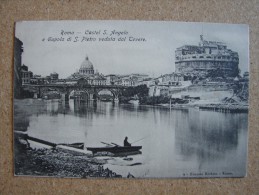 Rm1425)  Roma - Castel S. Angelo E Cupola Di S. Pietro Veduta Dal Tevere - Castel Sant'Angelo