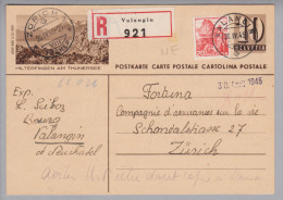 NE Valangin 1945-04-26 R-Bildpostkarte Nach Zürich - Briefe U. Dokumente