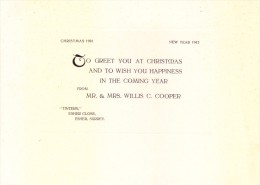 VERY OLD & VINTAGE GREETINGS CARD - 1932 CHRISTMAS AND NEW YEAR GREETINGS - PRINTED AT GREAT BRITAIN - Other & Unclassified