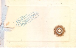 VERY OLD & VINTAGE GREETINGS CARD -  CHRISTMAS  GREETINGS AND NEW YEAR AND HEARTY GREETINGS - Otros & Sin Clasificación