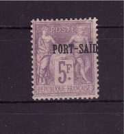 FRANCE Former Colonies PORT SAID Yvert Cat N°18  Very Fresh MINT Ligthly Hinged  Overprint Not At Center - Ungebraucht