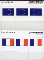 In Farbe 2x3 Flaggen-Sticker Europa+Frankreich 7€ Kennzeichnung  Alben Karten Sammlung LINDNER 636+655 Flags FRANCE CEPT - Steiff Animals
